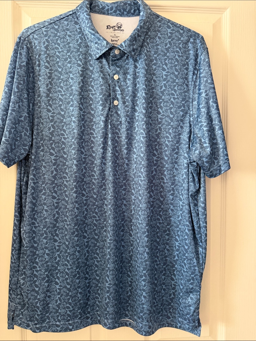 reyn spooner Blue Floral-Print Polo